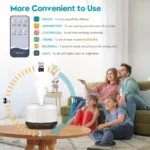 500ML Aromatherapy Oil Diffuser, 5V 2A USB Powered Wood Grain Color Essential Oil Aroma Diffuser, Auto Shut Off (When Water Use Out) With Remote Control For Home Office Bedroom